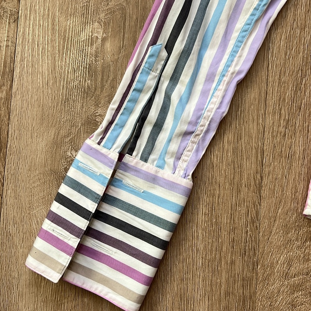 Thomas Pink Women’s Long Sleeve Striped Multicolor Button Down Top Size: 8 - Picture 13 of 17
